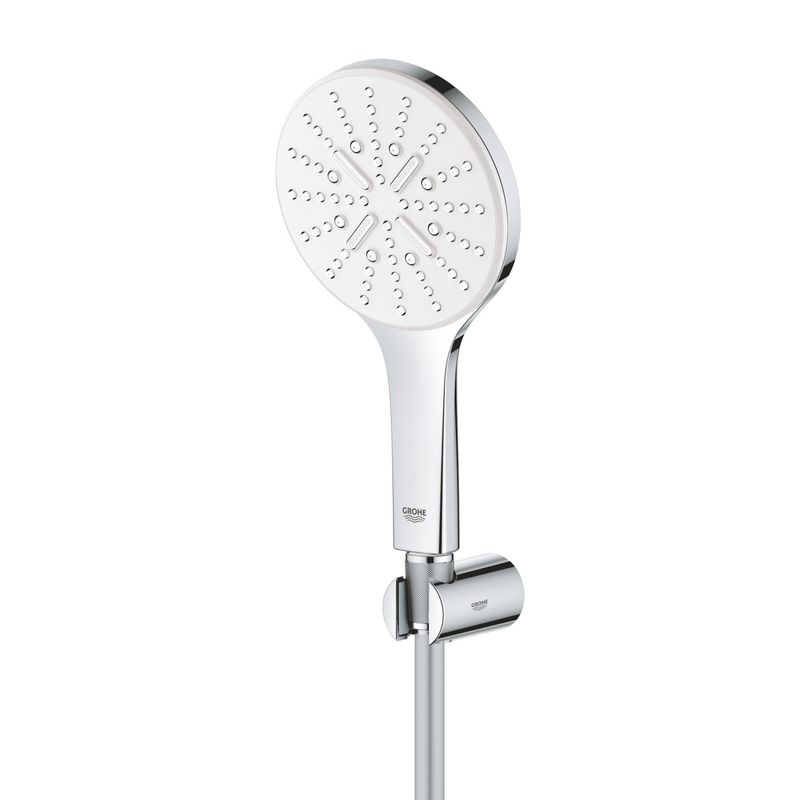 Casa si Gradina - Sanitare - Cazi si cabine de dus - Coloane si seturi de dus - Para de dus Grohe 26581LS0, SmartActive, 130 mm, 3 functii, suport/furtun, crom - Infinity.ro