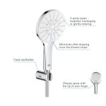 Casa si Gradina - Sanitare - Cazi si cabine de dus - Coloane si seturi de dus - Para de dus Grohe 26581LS0, SmartActive, 130 mm, 3 functii, suport/furtun, crom - Infinity.ro