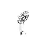Casa si Gradina - Sanitare - Cazi si cabine de dus - Coloane si seturi de dus - Para de dus Grohe 101676KF00, SPA AQUA, 130 mm, 3 functii, ABS/acril, mat, negru - Infinity.ro