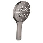 Casa si Gradina - Sanitare - Cazi si cabine de dus - Coloane si seturi de dus - Para de dus Grohe 26574A00, Rainshower SmartActive 130, universala, 3 pulverizari, anti-calcar, lucios, grafit - Infinity.ro