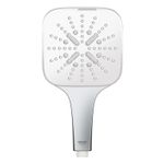Casa si Gradina - Sanitare - Cazi si cabine de dus - Coloane si seturi de dus - Para de dus Grohe 26551LS0, Rainshower SmartActive Cube 130, universala, 3 functii, crom/alb - Infinity.ro