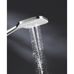 Casa si Gradina - Sanitare - Cazi si cabine de dus - Coloane si seturi de dus - Para de dus Grohe 26551LS0, Rainshower SmartActive Cube 130, universala, 3 functii, crom/alb - Infinity.ro