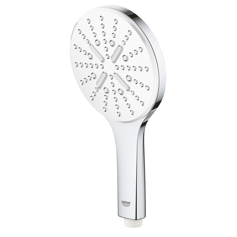 Casa si Gradina - Sanitare - Cazi si cabine de dus - Coloane si seturi de dus - Para de dus Grohe 26544LS0, Rainshower SmartActive 130, 1/2'', universala, 3 pulverizari, anti-calcar, crom/alb - Infinity.ro