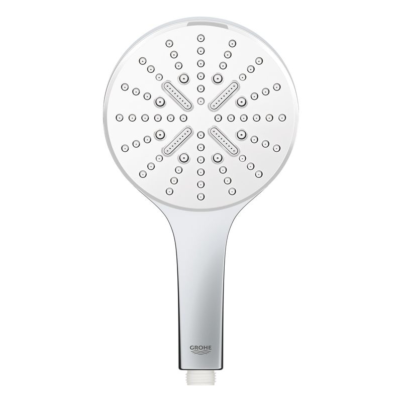 Casa si Gradina - Sanitare - Cazi si cabine de dus - Coloane si seturi de dus - Para de dus Grohe 26544LS0, Rainshower SmartActive 130, 1/2'', universala, 3 pulverizari, anti-calcar, crom/alb - Infinity.ro