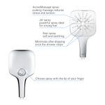 Casa si Gradina - Sanitare - Cazi si cabine de dus - Coloane si seturi de dus - Para de dus Grohe 26551LS0, Rainshower SmartActive Cube 130, universala, 3 functii, crom/alb - Infinity.ro