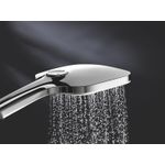 Casa si Gradina - Sanitare - Cazi si cabine de dus - Coloane si seturi de dus - Para de dus Grohe 26551LS0, Rainshower SmartActive Cube 130, universala, 3 functii, crom/alb - Infinity.ro