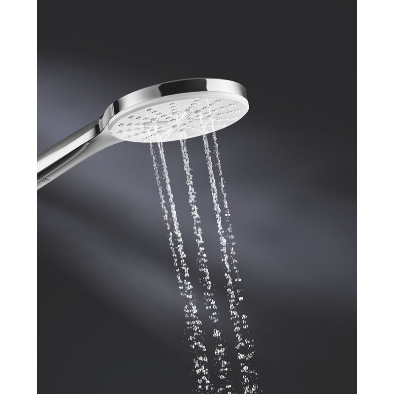 Casa si Gradina - Sanitare - Cazi si cabine de dus - Coloane si seturi de dus - Para de dus Grohe 26544LS0, Rainshower SmartActive 130, 1/2'', universala, 3 pulverizari, anti-calcar, crom/alb - Infinity.ro