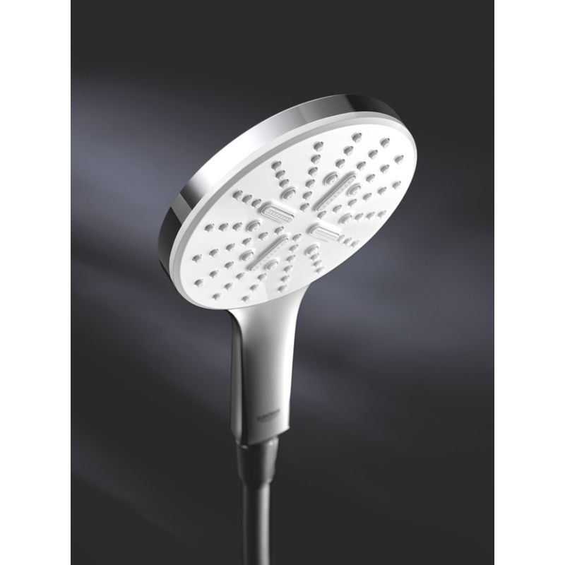 Casa si Gradina - Sanitare - Cazi si cabine de dus - Coloane si seturi de dus - Para de dus Grohe 26544LS0, Rainshower SmartActive 130, 1/2'', universala, 3 pulverizari, anti-calcar, crom/alb - Infinity.ro