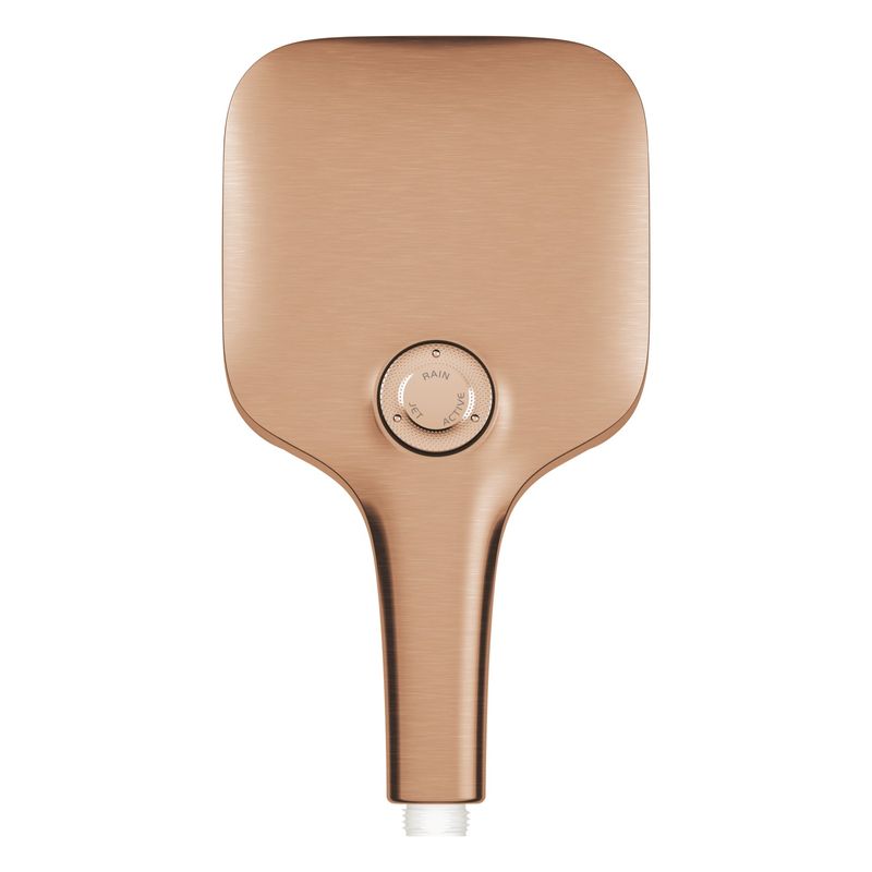Casa si Gradina - Sanitare - Cazi si cabine de dus - Coloane si seturi de dus - Para de dus Grohe 26582DL0, SmartActive Cube 130, 1/2'', 3 functii, mat, cupru - Infinity.ro