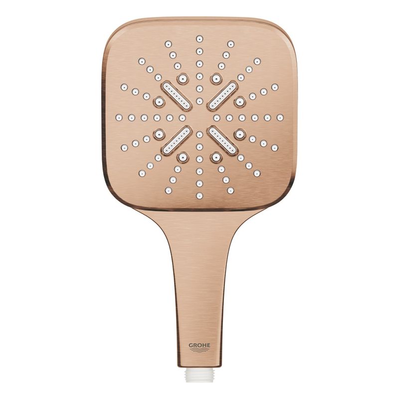 Casa si Gradina - Sanitare - Cazi si cabine de dus - Coloane si seturi de dus - Para de dus Grohe 26582DL0, SmartActive Cube 130, 1/2'', 3 functii, mat, cupru - Infinity.ro