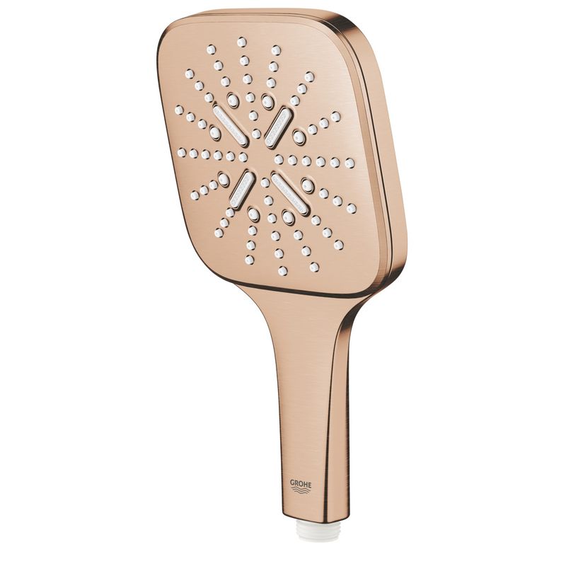 Casa si Gradina - Sanitare - Cazi si cabine de dus - Coloane si seturi de dus - Para de dus Grohe 26582DL0, SmartActive Cube 130, 1/2'', 3 functii, mat, cupru - Infinity.ro