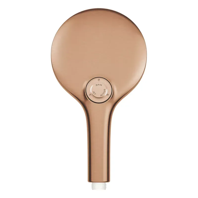 Casa si Gradina - Sanitare - Cazi si cabine de dus - Coloane si seturi de dus - Para de dus Grohe 26574DL0, Rainshower SmartActive 130, 1/2'', 3 funcii, mat, cupru - Infinity.ro