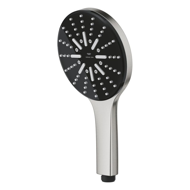 Casa si Gradina - Sanitare - Cazi si cabine de dus - Coloane si seturi de dus - Para de dus Grohe 101676DC00, SPA AQUA, 130 mm, 3 functii, ABS/acril, mat, otel satinat - Infinity.ro