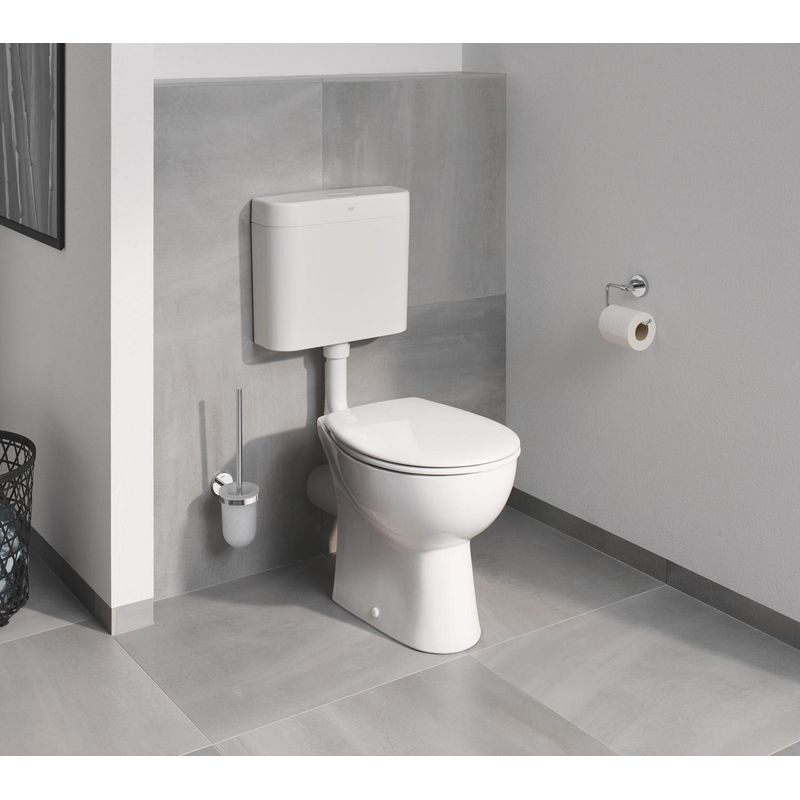 Casa si Gradina - Sanitare - Obiecte sanitare - Accesorii vase de toaleta - Rezervor WC podea Grohe 37355SH0, pe perete, universal, valva, plastic, alb - Infinity.ro
