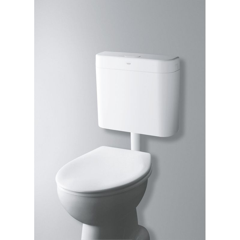 Casa si Gradina - Sanitare - Obiecte sanitare - Accesorii vase de toaleta - Rezervor WC podea Grohe 37355SH0, pe perete, universal, valva, plastic, alb - Infinity.ro