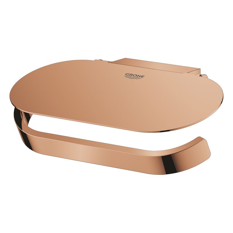Casa si Gradina - Sanitare - Suporturi si accesorii baie - Suporturi baie - Suport hartie igienica Grohe 41069DA0, Selection, 1 rola, montare pe perete, fixare ascunsa, lucios, cupru - Infinity.ro