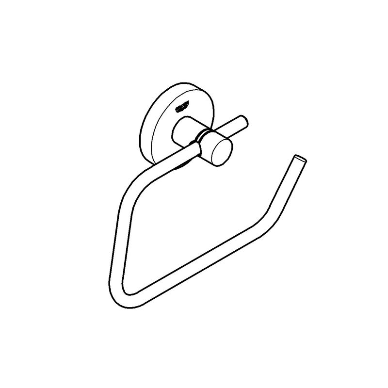 Casa si Gradina - Sanitare - Suporturi si accesorii baie - Suporturi baie - Suport hartie igienica Grohe 40689A01, Essentials, o rola, montare pe perete, pivotanta, elemente fixare ascunse - Infinity.ro