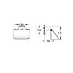 Casa si Gradina - Sanitare - Suporturi si accesorii baie - Suporturi baie - Suport hartie igienica Grohe 41102DC0, Start Cube, pe perete, metal, mat, otel satinat - Infinity.ro