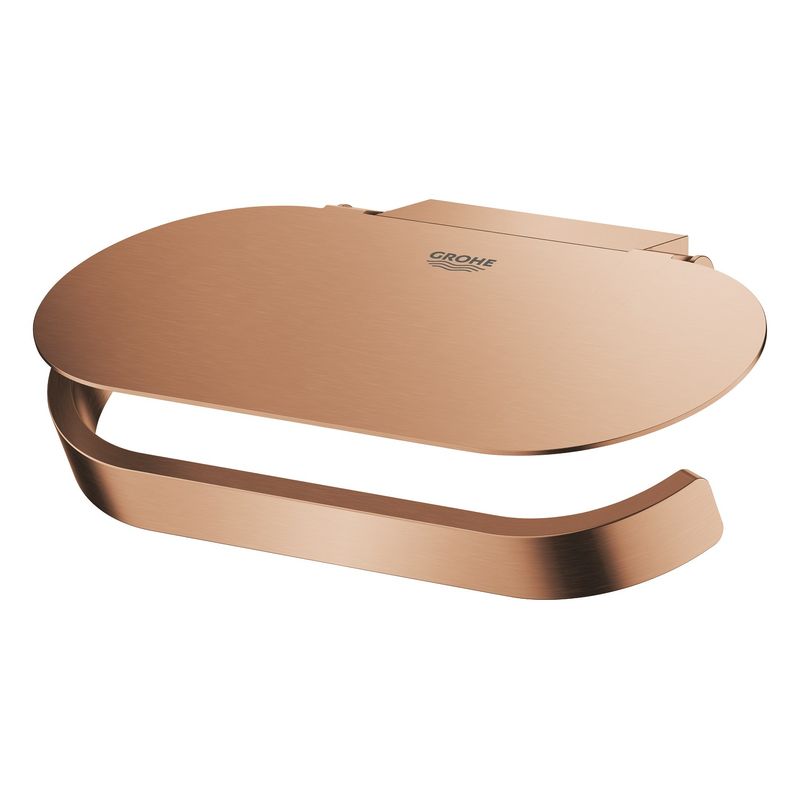 Casa si Gradina - Sanitare - Suporturi si accesorii baie - Suporturi baie - Suport hartie igienica Grohe 41069DL0, Selection, 1 rola, montare pe perete, fixare ascunsa, mat, cupru - Infinity.ro