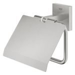 Casa si Gradina - Sanitare - Suporturi si accesorii baie - Suporturi baie - Suport hartie igienica Grohe 41102DC0, Start Cube, pe perete, metal, mat, otel satinat - Infinity.ro