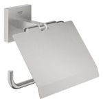 Casa si Gradina - Sanitare - Suporturi si accesorii baie - Suporturi baie - Suport hartie igienica Grohe 41102DC0, Start Cube, pe perete, metal, mat, otel satinat - Infinity.ro