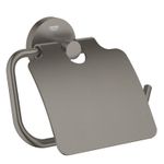 Casa si Gradina - Sanitare - Suporturi si accesorii baie - Suporturi baie - Suport hartie WC Grohe 41179AL0, Start, aparente, capac, metal, mat, grafit - Infinity.ro