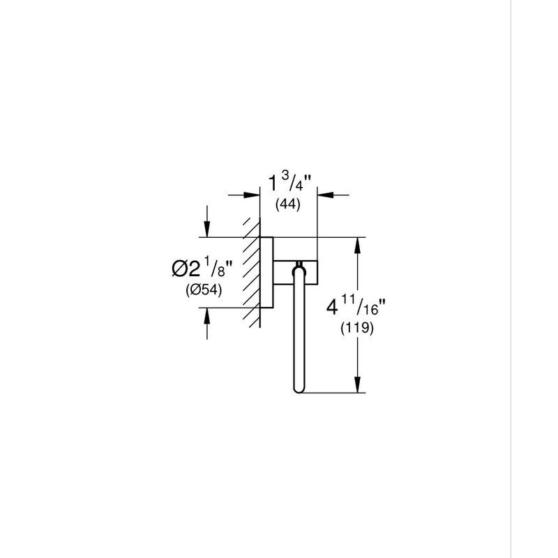 Casa si Gradina - Sanitare - Suporturi si accesorii baie - Suporturi baie - Suport hartie igienica Grohe 41200DC0, Start, pe perete, metal, mat, otel satinat - Infinity.ro
