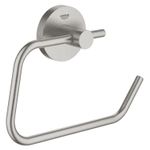 Casa si Gradina - Sanitare - Suporturi si accesorii baie - Suporturi baie - Suport hartie igienica Grohe 41200DC0, Start, pe perete, metal, mat, otel satinat - Infinity.ro