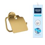Casa si Gradina - Sanitare - Suporturi si accesorii baie - Suporturi baie - Suport hartie WC Grohe 41179GN0, Start, aparente, capac, metal, mat, auriu - Infinity.ro