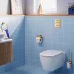 Casa si Gradina - Sanitare - Suporturi si accesorii baie - Suporturi baie - Suport hartie WC Grohe 41179GN0, Start, aparente, capac, metal, mat, auriu - Infinity.ro