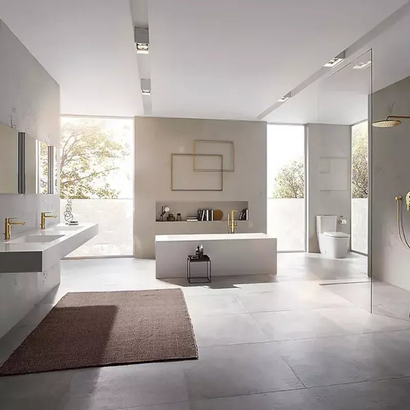 Casa si Gradina - Sanitare - Suporturi si accesorii baie - Suporturi baie - Suport hartie igienica Grohe 40689GN1, Essentials, pe perete, metal, mat, auriu - Infinity.ro