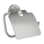 Casa si Gradina - Sanitare - Suporturi si accesorii baie - Suporturi baie - Suport hartie igienica Grohe 40367DC1, Essentials, pe perete, metal, mat, otel satinat - Infinity.ro