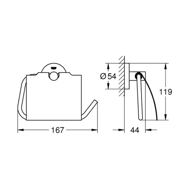 Casa si Gradina - Sanitare - Suporturi si accesorii baie - Suporturi baie - Suport hartie igienica Grohe 40367GL1, Essentials, 1 rola, fixare ascunsa, lucios, auriu - Infinity.ro
