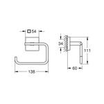 Casa si Gradina - Sanitare - Suporturi si accesorii baie - Suporturi baie - Suport hartie igienica Grohe 40978DC0, Start Cube, pe perete, metal, mat, otel satinat - Infinity.ro