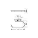 Casa si Gradina - Sanitare - Suporturi si accesorii baie - Suporturi baie - Suport hartie igienica Grohe 41068GN0, Selection, pe perete, metal, mat, auriu - Infinity.ro