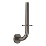 Casa si Gradina - Sanitare - Suporturi si accesorii baie - Suporturi baie - Suport hartie igienica Grohe 40385AL1, Essentials, pe perete, metal, mat, grafit - Infinity.ro