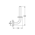 Casa si Gradina - Sanitare - Suporturi si accesorii baie - Suporturi baie - Suport hartie igienica Grohe 40385AL1, Essentials, pe perete, metal, mat, grafit - Infinity.ro