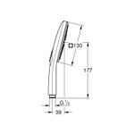 Casa si Gradina - Sanitare - Cazi si cabine de dus - Coloane si seturi de dus - Para dus Grohe 26582DA0, SmartActive Cube, universala, 130 mm, 3 functii, lucios, cupru - Infinity.ro