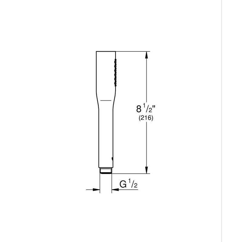 Casa si Gradina - Sanitare - Cazi si cabine de dus - Coloane si seturi de dus - Para dus Grohe 27400AL0, Euphoria Stick, universala, 30 mm, 1 functie, mat, grafit - Infinity.ro