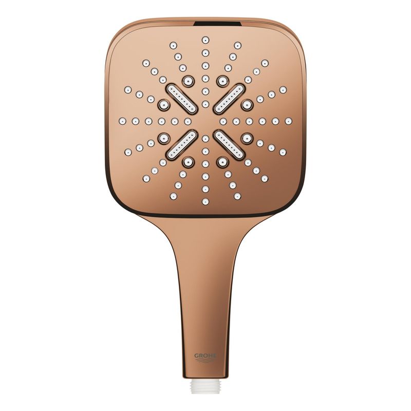Casa si Gradina - Sanitare - Cazi si cabine de dus - Coloane si seturi de dus - Para dus Grohe 26582DA0, SmartActive Cube, universala, 130 mm, 3 functii, lucios, cupru - Infinity.ro