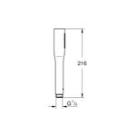 Casa si Gradina - Sanitare - Cazi si cabine de dus - Coloane si seturi de dus - Para dus Grohe 27400DA0, Euphoria Stick, universala, 30 mm, 1 functie, lucios, cupru - Infinity.ro