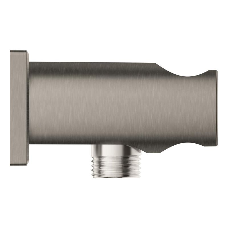 Casa si Gradina - Sanitare - Cazi si cabine de dus - Coloane si seturi de dus - Cot iesire dus Grohe 26659AL0, Rainshower SoftSquare, 1/2'' x 1/2'', suport para, mat, grafit - Infinity.ro