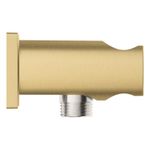 Casa si Gradina - Sanitare - Cazi si cabine de dus - Coloane si seturi de dus - Cot iesire dus Grohe 26659GN0, Rainshower SoftSquare, 1/2'' x 1/2'', suport para, mat, auriu - Infinity.ro