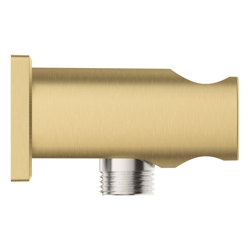 Casa si Gradina - Sanitare - Cazi si cabine de dus - Coloane si seturi de dus - Cot iesire dus Grohe 26659GN0, Rainshower SoftSquare, 1/2'' x 1/2'', suport para, mat, auriu - Infinity.ro