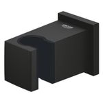 Casa si Gradina - Sanitare - Cazi si cabine de dus - Coloane si seturi de dus - Cot iesire dus Grohe 26370KF0, Euphoria, 1/2'' x 1/2'', suport para, mat, negru - Infinity.ro
