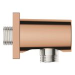 Casa si Gradina - Sanitare - Cazi si cabine de dus - Coloane si seturi de dus - Cot iesire dus Grohe 27076DA0, Rainshower Cube, 1/2'' x 1/2'', lucios, cupru - Infinity.ro