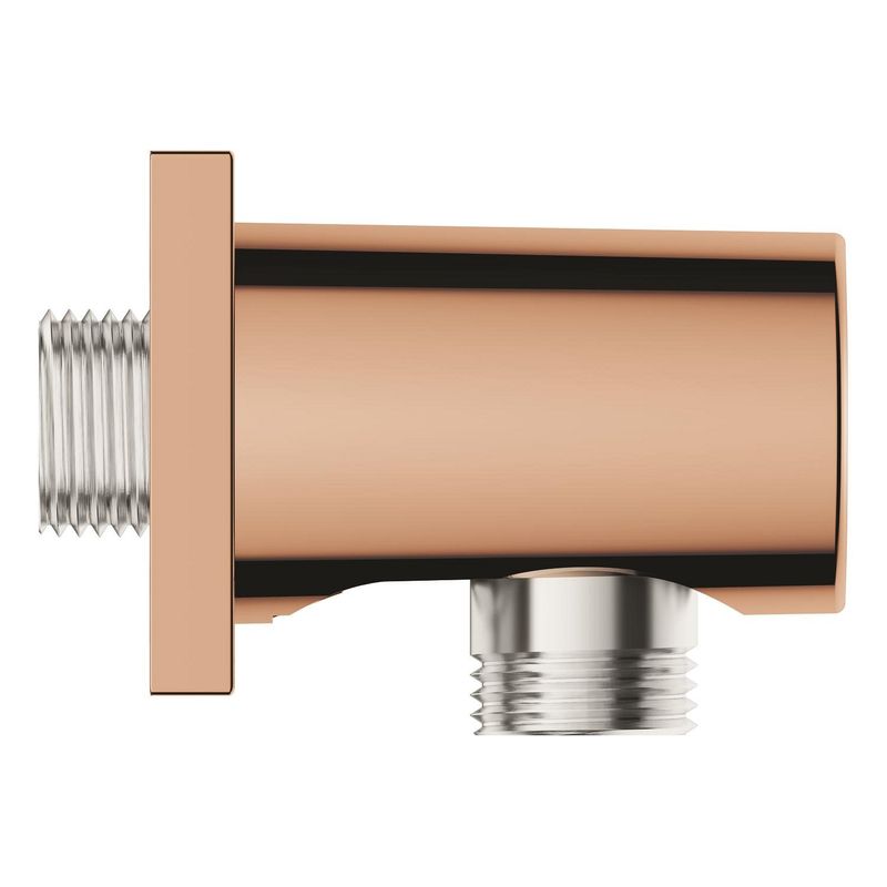 Casa si Gradina - Sanitare - Cazi si cabine de dus - Coloane si seturi de dus - Cot iesire dus Grohe 27076DA0, Rainshower Cube, 1/2'' x 1/2'', lucios, cupru - Infinity.ro