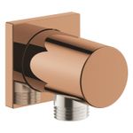 Casa si Gradina - Sanitare - Cazi si cabine de dus - Coloane si seturi de dus - Cot iesire dus Grohe 27076DA0, Rainshower Cube, 1/2'' x 1/2'', lucios, cupru - Infinity.ro