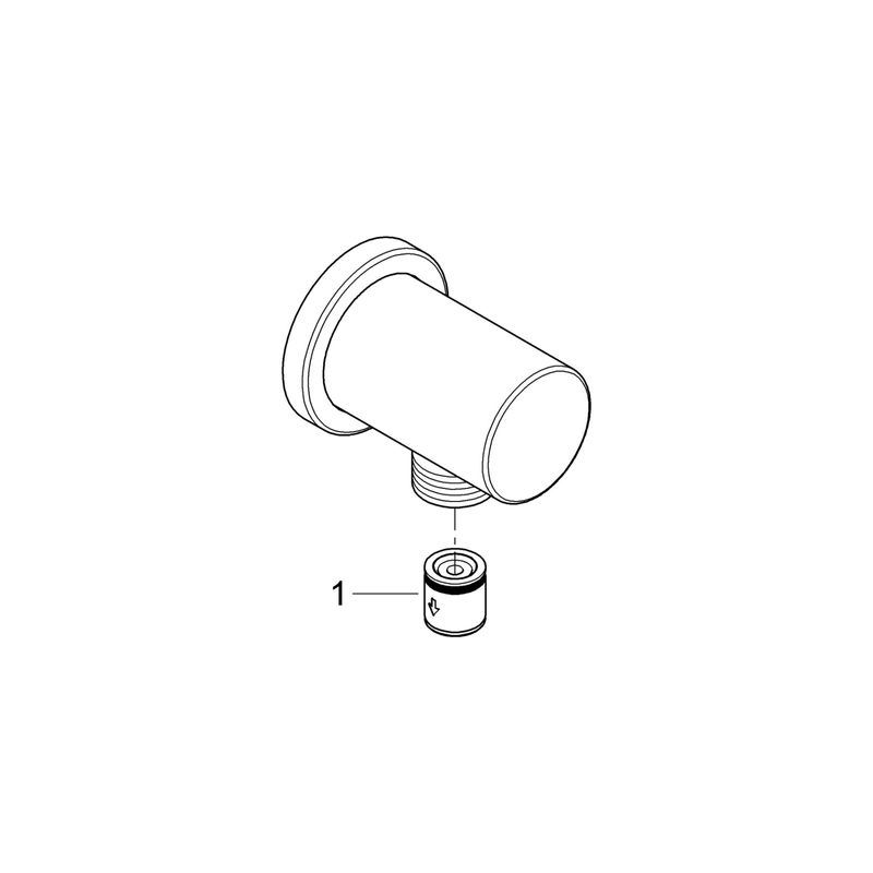 Casa si Gradina - Sanitare - Cazi si cabine de dus - Coloane si seturi de dus - Cot iesire dus Grohe 27057DL0, Rainshower, 1/2'' x 1/2'', mat, cupru - Infinity.ro