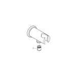 Casa si Gradina - Sanitare - Cazi si cabine de dus - Coloane si seturi de dus - Cot iesire dus Grohe 26658GN0, Rainshower, 1/2'' x 1/2'', suport para, mat, auriu - Infinity.ro